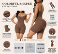 Feelingirl Tummy Control Seamless Mid-Thigh Bodysuit Butt Lifter Shapewear for Women XL/XXL Brown, Couple Gift Perfect Gift