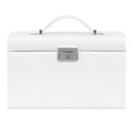 JOYFURNOS Jewellery Box 3 Layers, Jewellery Organiser with 2 Drawers, Jewellery Case with Portable Travel Case, with Handle, Lockable, Jewellery Storage, Gift for Loved Ones, White MegaBDM