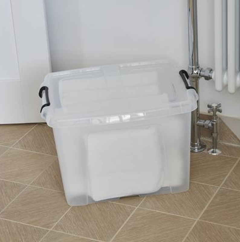 Strata Smart Storage Box & Lid 40L Clear MegaBDM