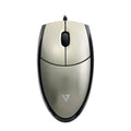 V7 MV3000 Full-Sized USB Optical Mouse with 1000 DPI Sensor, 3-Button Design, Tactile Scroll Wheel, and 1.6m Cable MegaBDM