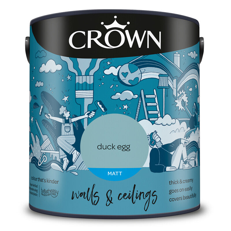 Crown Matt Emulsion Duck Egg 2.5L MegaBDM