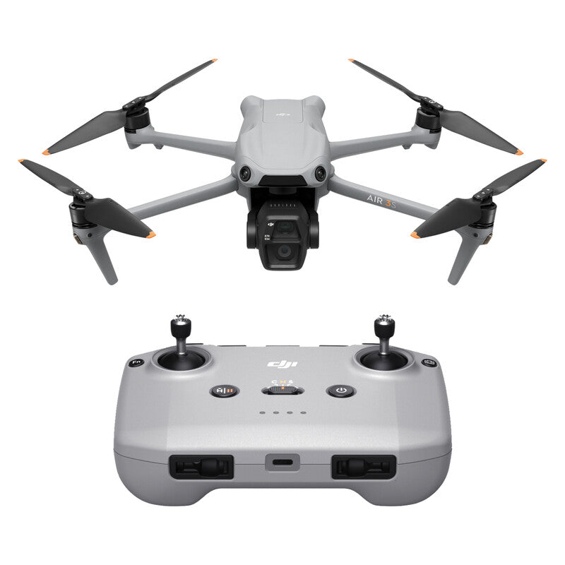 DJI Air 3S (RC-N3), 4K Dual-Lens Drone with 1" CMOS Wide-Angle Camera, 60fps HDR Video & 14 Stops of Dynamic Range, 45-Min Max Flight Time, 20km Transmission Range MegaBDM