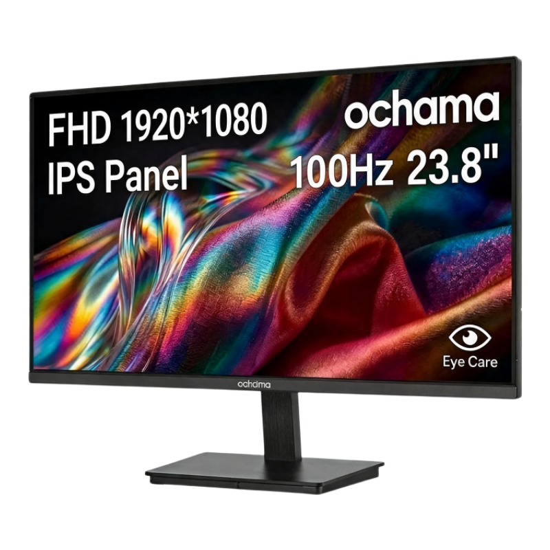 【JoySelected】ochama Office Monitor 23.8-Inch - Gaming and Office Monitor - 1080P HD - 100Hz High Refresh Rate - 3-Side Ultra-Narrow Bezels MegaBDM