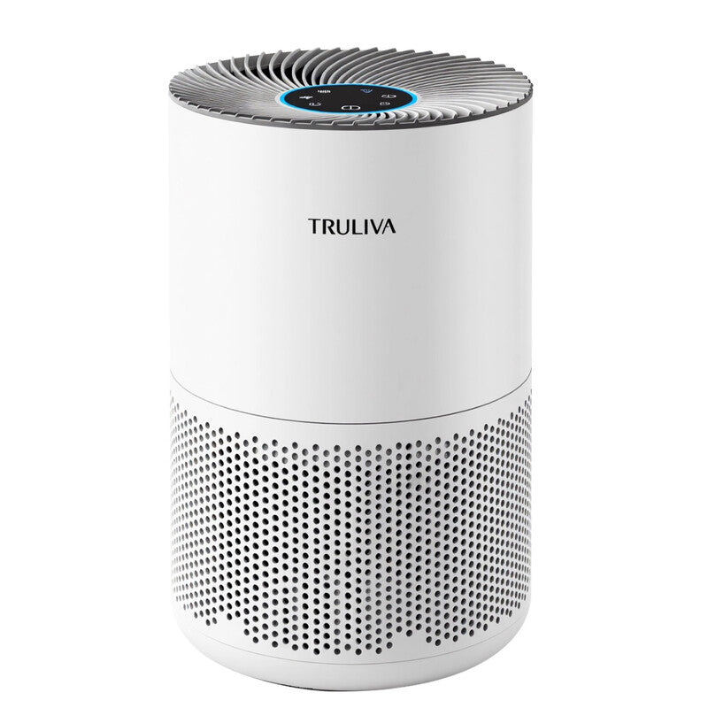 TRULIVA Air Purifier, CADR 260 m³/h, 3-in-1 H13 HEPA Filter, 24 H Timer, Removes 99.97% of Allergies, PM2.5, Smoke, Pollen, Mites & Pollutants MegaBDM