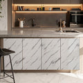 Murgall Bright White Veined Marble Peel and Stick Wallpaper 60x305cm 1 Roll MegaBDM