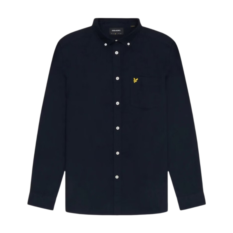 Lyle & Scott Cotton Button Down Oxford Shirt - Dark Navy MegaBDM