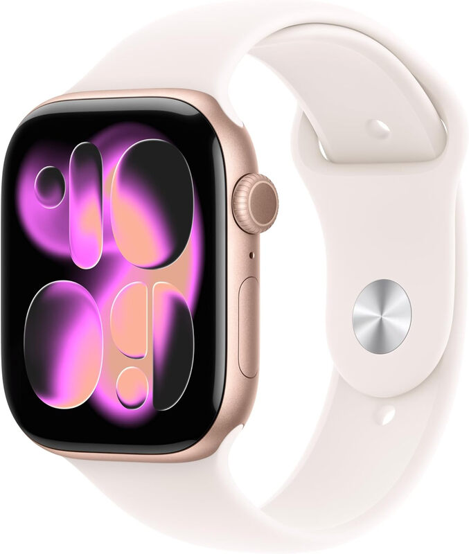 Apple Watch Series 11 GPS 46mm Rose Gold Aluminium Case with Light Blush Sport Band - M/L MegaBDM