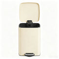 JOYFURNOS 20L Trash Can, Kitchen Garbage Can, Soft Close and Stays Open, Sand Beige MegaBDM