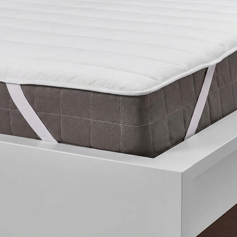 MENDALE Mattress Topper - Soft Supportive 5cm Comfortable Durable Bed Pad with Easy Fit Elasticated Straps - Hypoallergenic and Machine Washable, 90x200cm MegaBDM