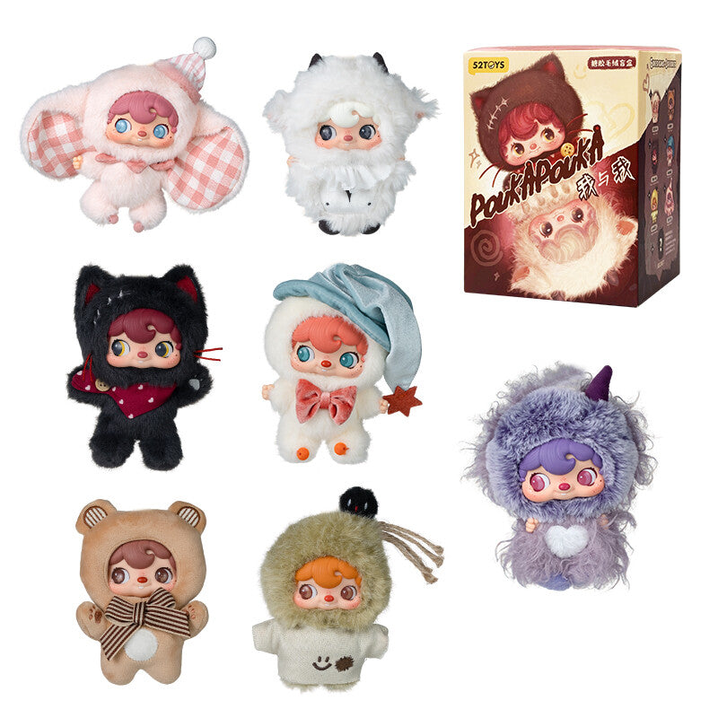 52TOYS POUKAPOUKA Me & Myself Series Vinyl Plush Blind Box Cute Trendy Collectible Figure One Random Figure Per Order MegaBDM