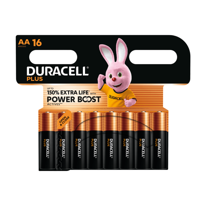 DURACELL Plus Power AA Batteries – Pack of 16 MegaBDM