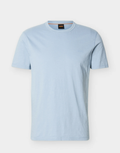 BOSS Cotton Jersey T-Shirt with a Twill Patch - Light/Pastel Blue MegaBDM
