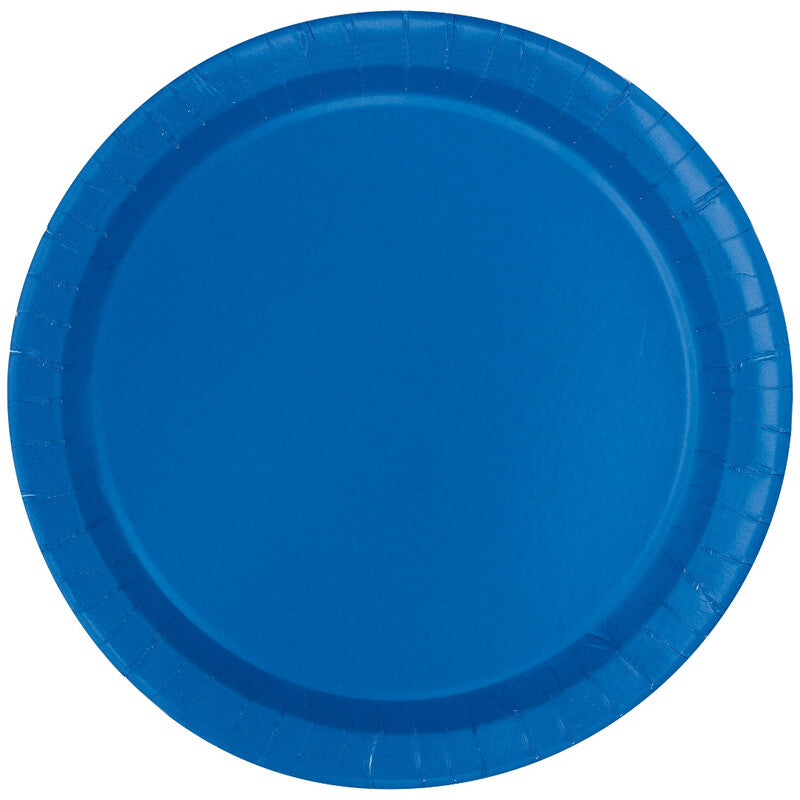 Unique Party Paper Plates, Royal Blue, 17cm, 8 Pack MegaBDM
