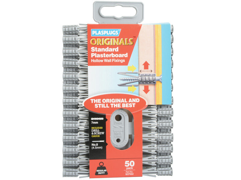 PLASPLUGS SCF 552 ORIGINALS™ Plasterboard Fixings (50) MegaBDM