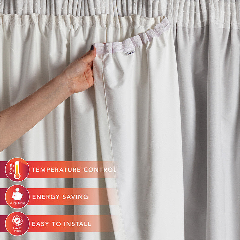 Furn Essentials Pencil Pleat Curtain Lining Thermal W:163xL:221cm for W:168xL:229cm Curtains MegaBDM