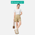 Purcotton Women's Antibacterial Crew Neck T-Shirt - Comfortable & Skin-Friendly - Versatile & Basic - Daily Commute - White - 165/88A MegaBDM