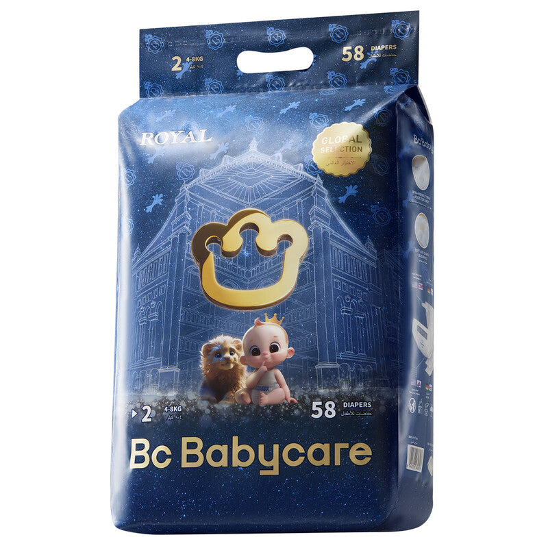 Bc Babycare Royal Nappies Size 2 (4-8 kg) 58 Pack MegaBDM
