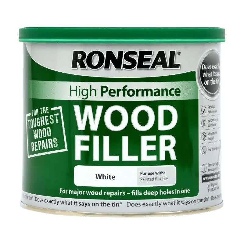 Ronseal High Performance Wood Filler - White - 550g MegaBDM