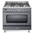 DeLonghi DVRS916-DF/SLATE 90cm Dual Fuel Range Cooker, Slate Grey, A Rated MegaBDM