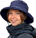 TOP-EX Wide Brim Bucket Sun Hat for Summer Fishing Hiking with Detachable Strap & Vented Mesh M/L Navy MegaBDM
