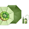 Beneunder BM397 Three-Fold Reinforced Black-Coated UV Protection Umbrella, Light Green Peach MegaBDM