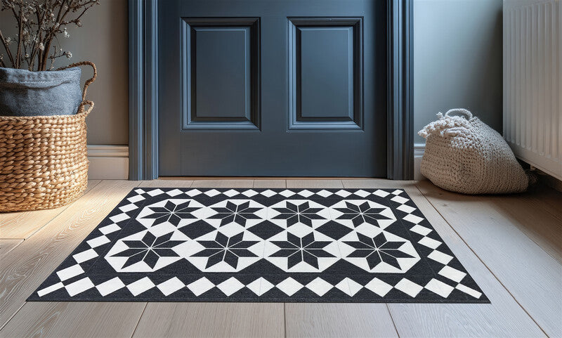 Likewise Doormat Knightsbridge Victorian Vintage Black 50x75cm MegaBDM