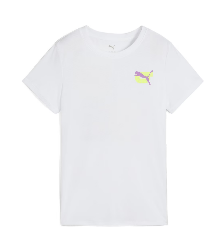 Puma Women's Graphics Running Illustration Tee - Puma White MegaBDM