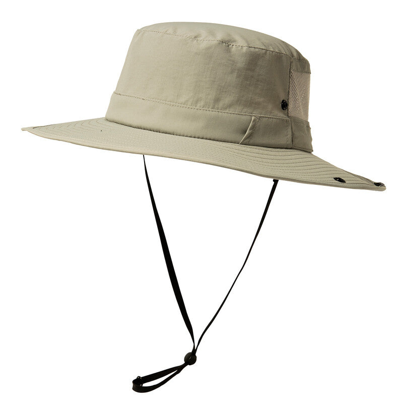 TOP-EX Wide Brim Bucket Sun Hat for Summer Fishing Hiking with Detachable Strap & Vented Mesh M/L Grey MegaBDM