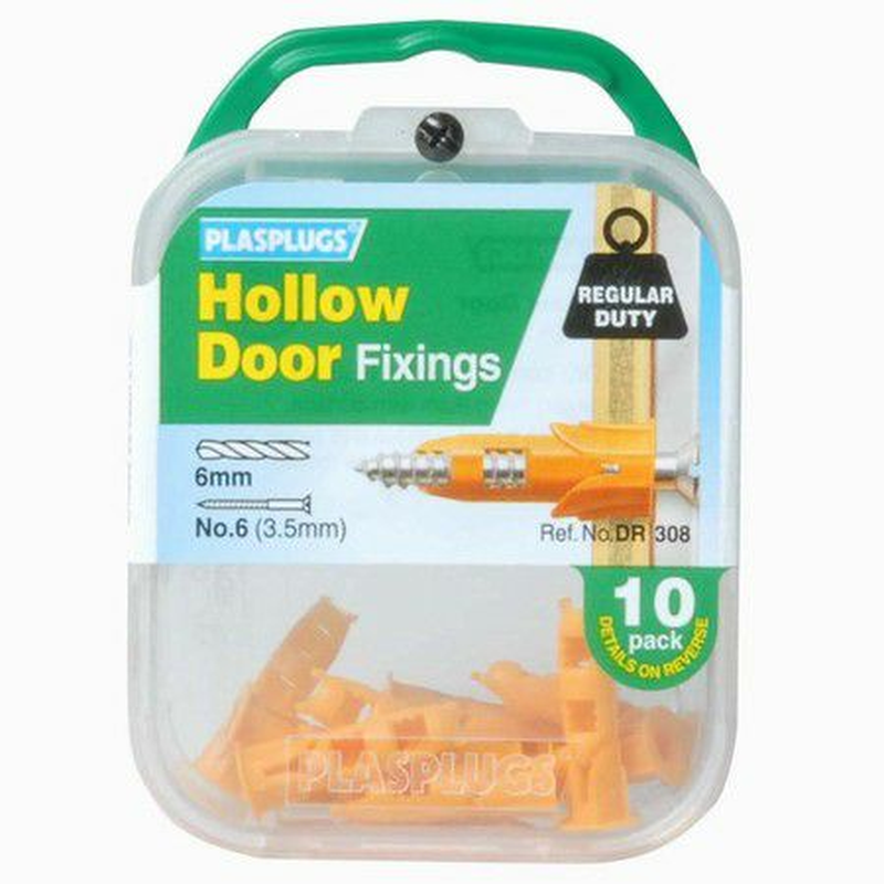 PLASPLUGS DR 308 Hollow Door Fixings (10) MegaBDM