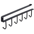 Mug Hanger Rack, Under Shelf Storage Hooks Organizer Hanging Holder for Cabinet Pantry Kitchen Cupboard Desk Counter Bookshelf Organization Black MegaBDM