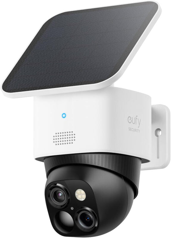 eufy Security SoloCam S340 Dual Cameras Solar Security Camera Outdoor Wireless, 3K Home Security Camera, 360° Surveillance, No Blind Spots, 2.4 GHz Wi-Fi, HomeBase S380 Compatible, No Monthly Fee MegaBDM