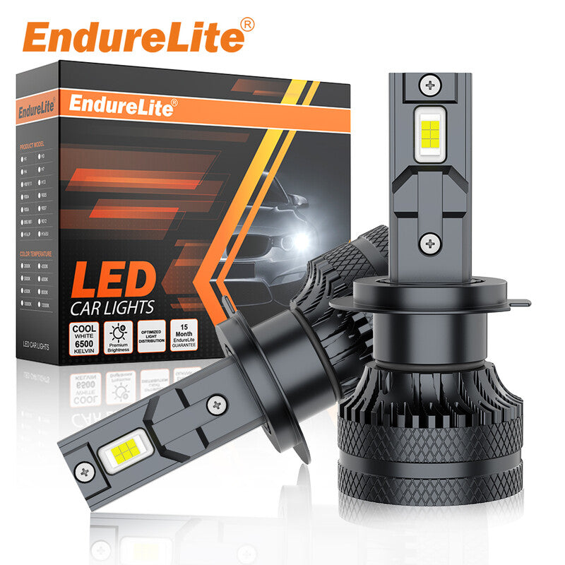 ENdureLite H1 Car Light Bulbs, 20000LM 300% Brighter 6000K Headlight Led Bulbs, CANbus Ready No Flicker, Plug and Play With CSP Chips, Pack of 2 MegaBDM
