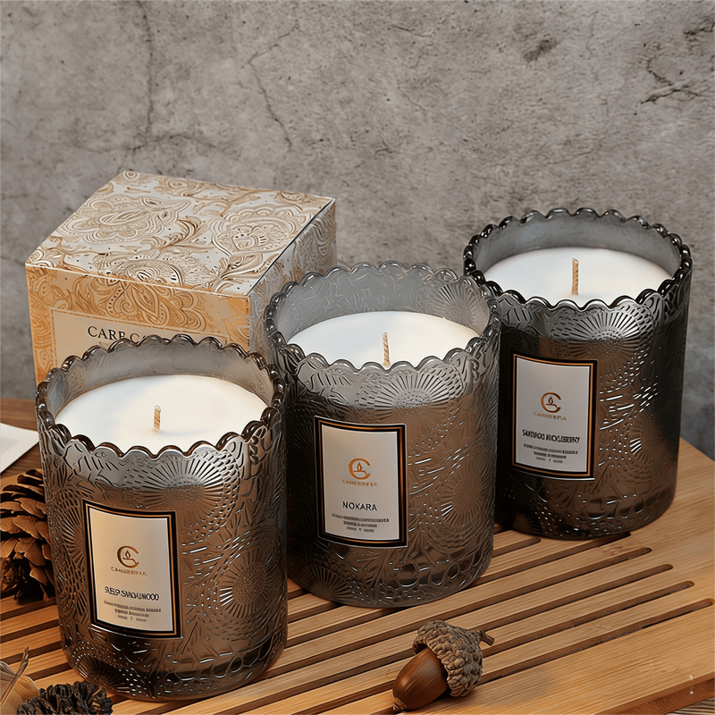 Zooly Lace Edge Cup Scented Candle - San Diego Blackwood, 200G, 1PC MegaBDM