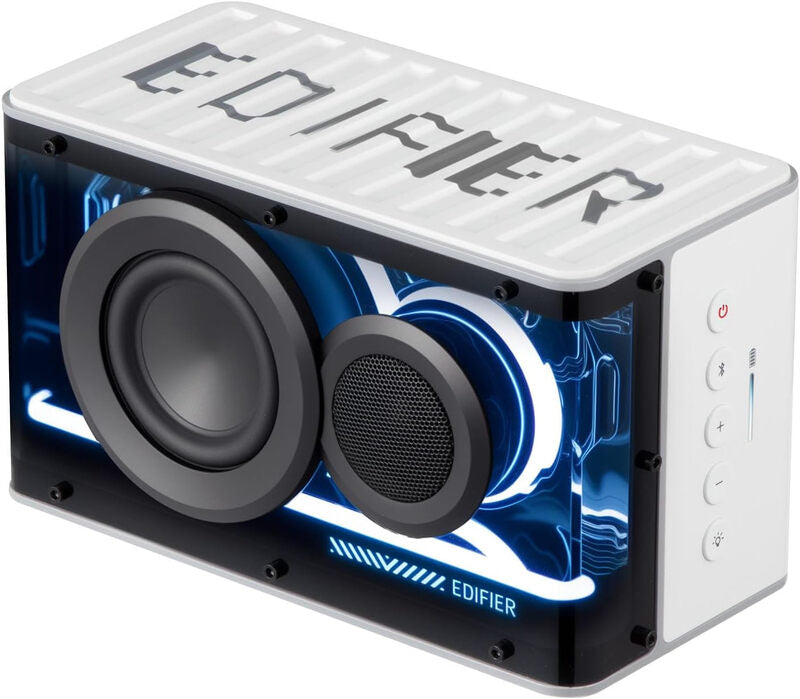 Edifier QD25 Bluetooth Speaker | Portable Desktop Audio, 25W (RMS) Dynamic Sound, Hi-Res Audio, Splendid Light Effects, 15H Playtime, Bluetooth 6.0, Wireless Stereo Pairing MegaBDM