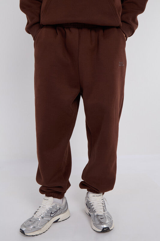 Third Avenue High Rise Relaxed Fleece Joggers - Vintage Brown MegaBDM