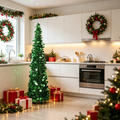 1 Pc 5ft/60in Collapsible Christmas Trees Tinsel Artificial Tree with Stand Tall for Home Decoration (Green)