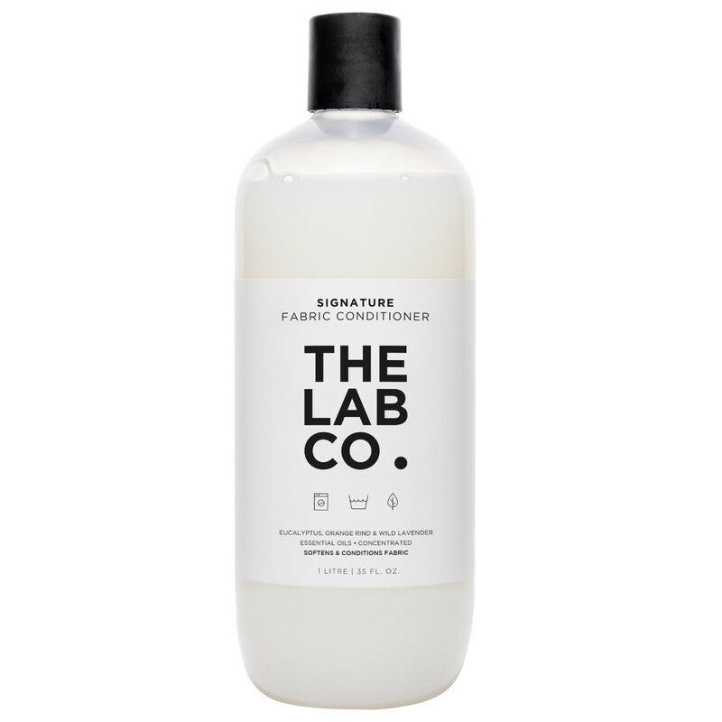 The Lab Co. Signature Laundry Fabric Conditioner 1 litre Plant based. Non-Toxic. Fragranced with lavender and orange rind. For up to 64 washes MegaBDM