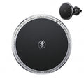Rexsun 15W Magnetic Wireless Car Charger, Magsafe Car Mount Charger, Air Vent/Dashboard for Magsafe Phone Holder Fits iPhone 14/13/12 Series, M2 PRO, Black MegaBDM