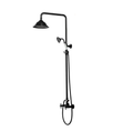 Homary Chester Rainfall Showerhead with Handheld Shower Exposed Shower System Antique Black MegaBDM