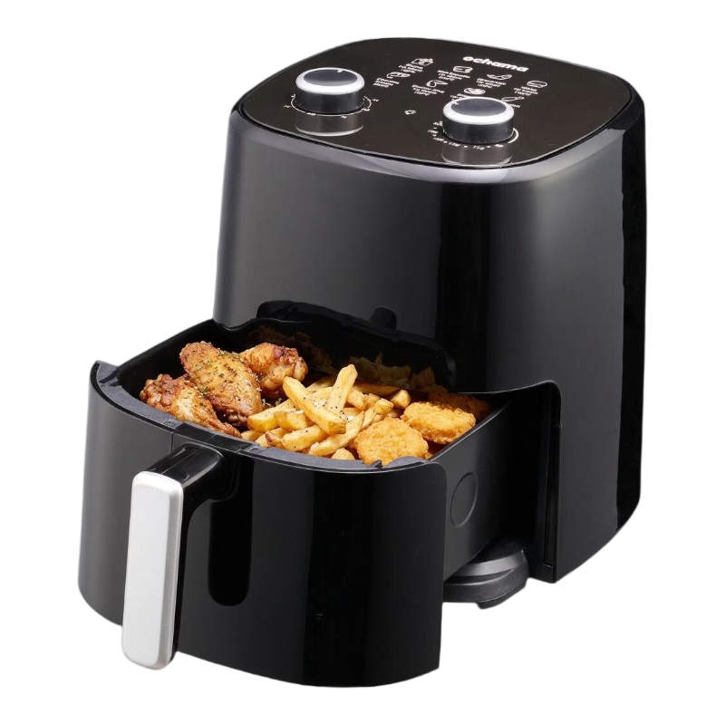 Ochama 3.2 L Air Fryer, 1250 W Hot Air Roasting, Precise Timer & Temperature Control, Non-Stick Inner Chamber, Multi-Purpose Home Use MegaBDM