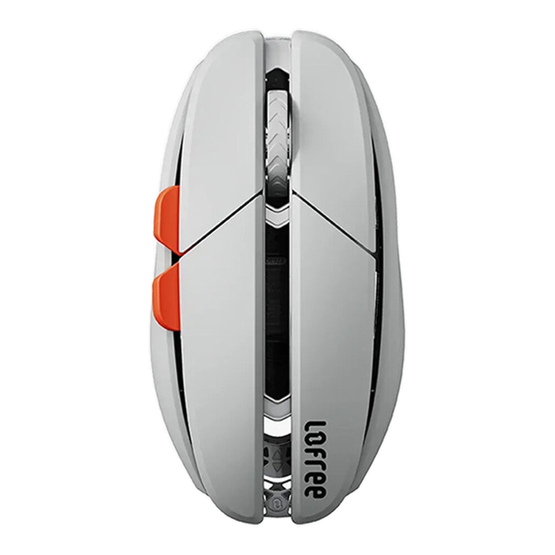lofree Hypace Bluetooth Mouse – Magnesium Alloy Frame + PC Shell, Tri-Mode Connection (Bluetooth/2.4G/Wired), PAW3950 Laser Sensor, Light Gray, OE923 MegaBDM
