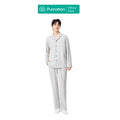 Men's Antibacterial Knit Loungewear Set, Cloud Gray, Top: UK 38 (M); Bottom: UK 33 (M) MegaBDM