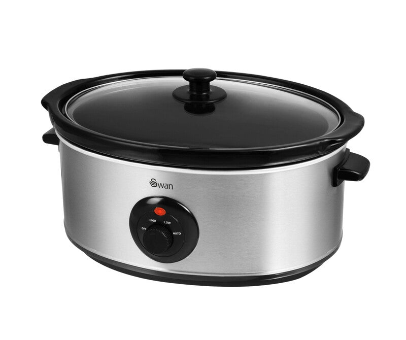 Swan 6.5L Slow Cooker - Stainless Steel, SF17030N MegaBDM