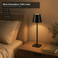 LED-Tischlampe, Kabellose, Wiederaufladbare Tischlampe Mit Touch Control, Auch für Den Außenbereich Geeignet, Dimmer, 3000-6000 K, Höhe 38 cm, Farbe Schwarz MegaBDM