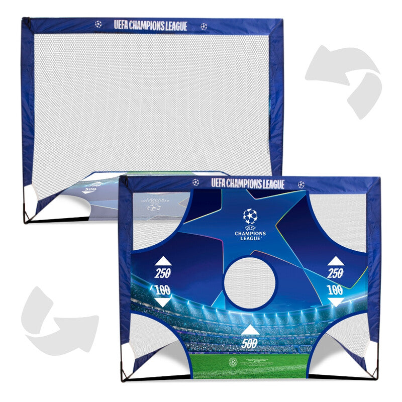 Hy-Pro Football Goal with Target Sheet UEFA Champions League Flexi Blue 3x4ft MegaBDM