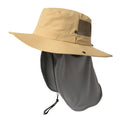 TOP-EX UV Protection Mens Sun Hat with Cooling Neck Flap Sunglass Lock Wide Brim Fishing Hats M/L Khaki MegaBDM