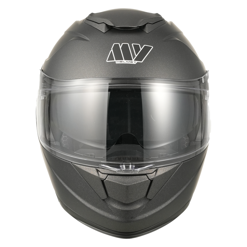 MY 935 Modular Flip-Up Motorcycle Helmet, Dual Visor, Matte Titanium, Size XXL MegaBDM