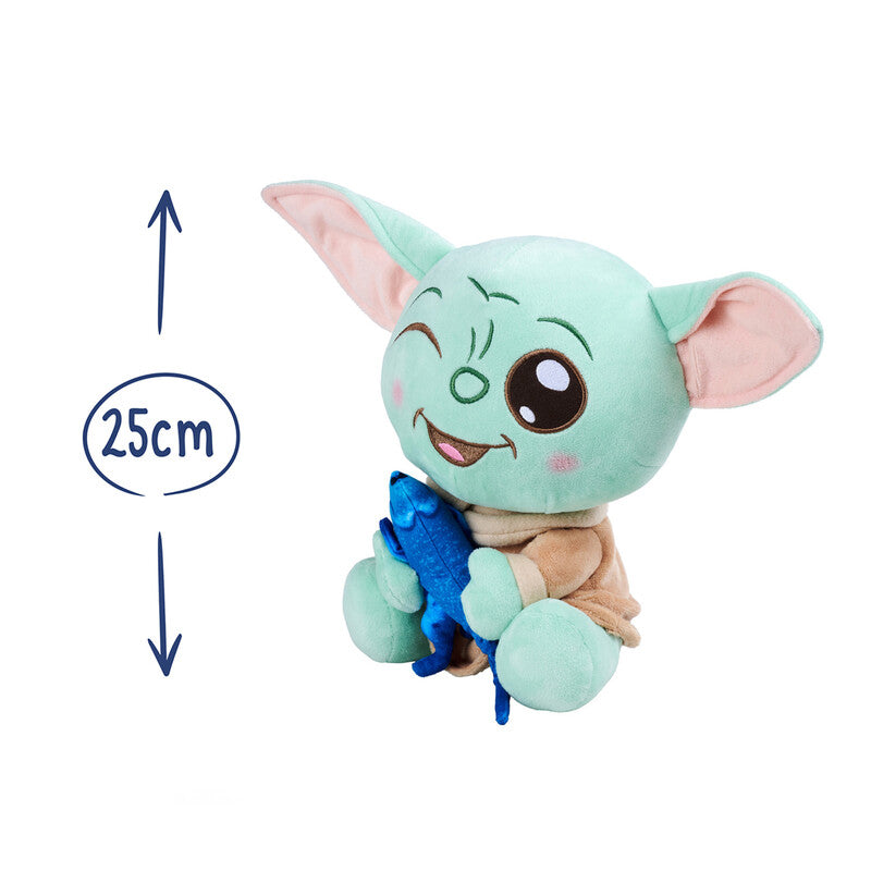 Star Wars The Mandalorian and Grogu 25cm Grogu with Lizard Plush Soft Toy MegaBDM