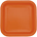 9-Inch Pumpkin Orange Square Dinner Plates, Pack of 14 MegaBDM