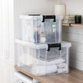 Strata Stackmaster Storage Box & Lid 35L & 70L Clear - Set of 2 MegaBDM